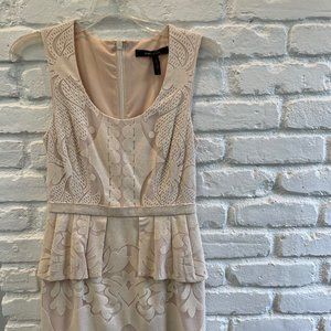 BCBG Etna Lace Peplum Sheath Dress - Size 0